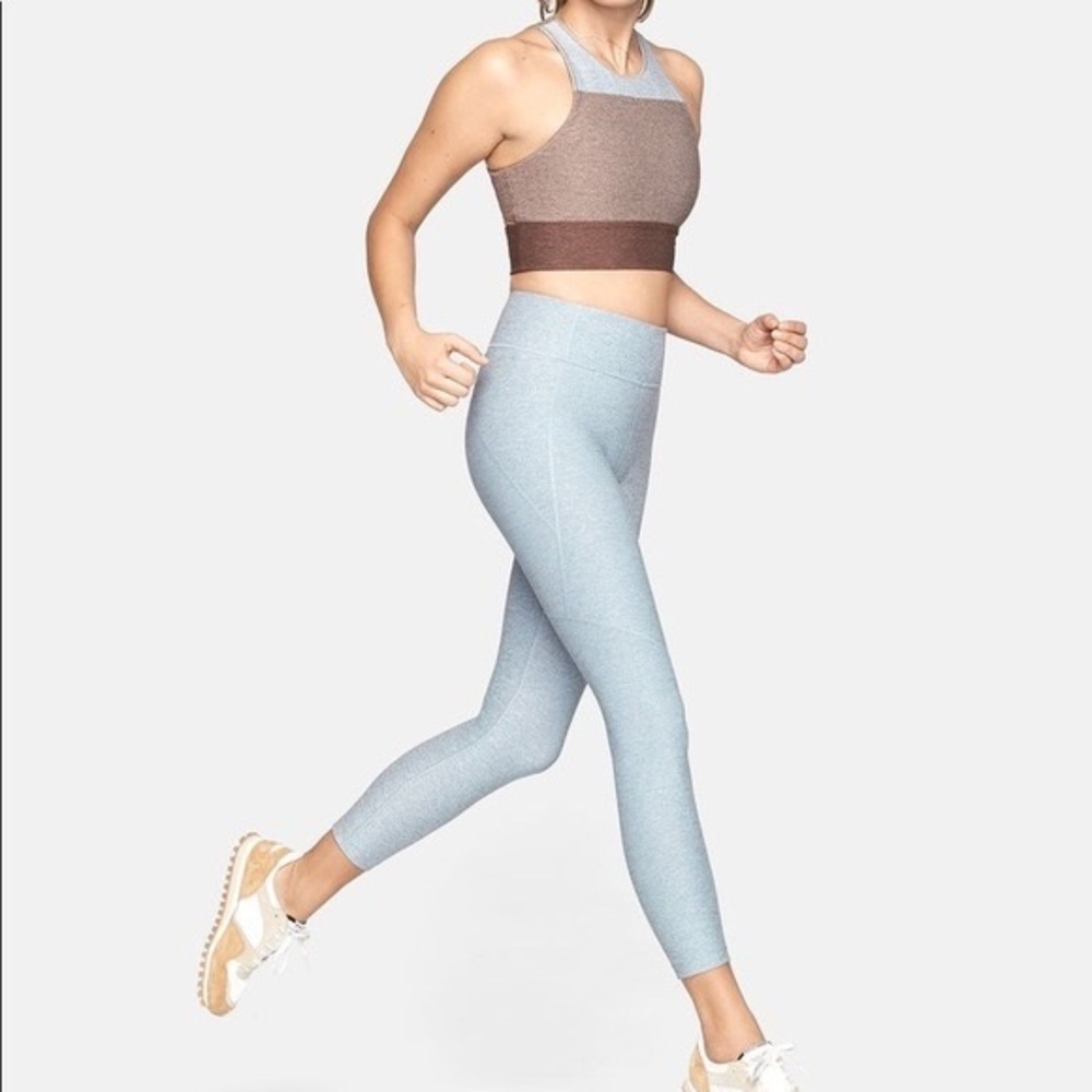 NEW OUTDOOR VOICES Blue Quartz Warmup 7/8 Leggings Textured Compression S NWOT
